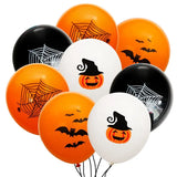 elvesmall 12pcs Halloween Ghost Balloons Spider Witch Bat Pumpkin Skeleton Horror Happy Halloween Party Decoration Carnival Party Supply