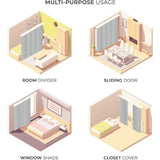 elvesmall Blinds Vertical Shutters Curtains (natural Weaving) Sliding Glass Door Shutters Room Dividers Temporary Walls
