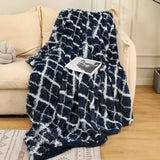 elvesmall Super Soft Long Faux Fur Coral Fleece Blanket Warm Elegant Cozy With Fluffy Sherpa Throw Blanket Bed Sofa Blankets Gift
