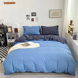 elvesmall 4pcs Duvet Cover Full King Forest Green Polyester Soft Quilt Cover Home Bedding Set Comforter Cover with Flat Sheet Pillowcase