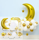 elvesmall Eid Mubarak Balloon Background Ramadan Kareem Decoration Ballons Ramadan Mubarak Muslim Islamic Festival Party Supplies