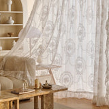 elvesmall  Retro Living Room Curtain Lace Large Area Bedroom IG Luxury Home Decoration Romance Corridor Window Door Balcony French Curtains