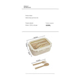 elvesmall  -  Wheat Straw Lunch Box Healthy BPA Free Bento Boxes Microwave Dinnerware Food Storage Container Soup Cup Lunch Box for Kids