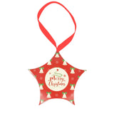 elvesmall 8pcs Star Shape Christmas Candy Box DIY Paper Treat Gift Boxes with Ribbon Merry Christmas Boxes Bag for Home New Year Navidad