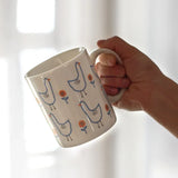 elvesmall  -  Ins Korean Cute Cartoon Duck Mug Girl Breakfast Milk Coffee Oat Cup Office Water Cup