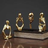 elvesmall Sand Color The Thinker Abstract Statues Sculptures Yoga Figurine Nordic Living Room Home Decor Decoration Maison Desk Ornaments