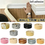 elvesmall 230cm 3D Pattern Sticker Wall Trim Line Skirting Border Decor Self Adhesive wallpaper  Household Waterproof  Wall Border Sticker