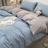 elvesmall Cream Style Pink Yellow Bedding Set Twin Full Queen King Size Bed Linen Girls Adults 180x220cm Bed Flat Sheet Pillowcase Kawaii