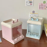 elvesmall Creative House Shape Doll Storage Box&Pen Holder Multifunctional Desktop Organizer School Office Stationery