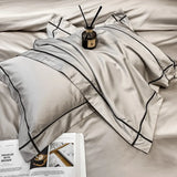 elvesmall Egyptian Cotton Bedding Set Embroidery Duvet Cover Set Quilt Cover Fitted/Flat Sheet Pillowcase Luxury Home Textiles Bedspreads
