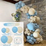 elvesmall Macaron Blue Balloon Garland Arch Kit Wedding Birthday Ballon Birthday Party Decorations Kids Latex Baloon Baby Shower Girl Boy