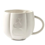 elvesmall  Vintage Cute Ceramic Coffee Mug Kawaii Fat Pumpkin Milk Drinking Cup Simple White Afternoon Tea Cup Office Cafe Coffee Cup Gift