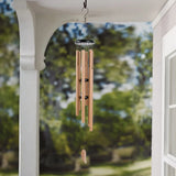 elvesmall Wind Chimes Wood Metal Outdoor Wind Chime Wall Hanging Decor Home Decoration Crafts Garden