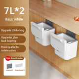 elvesmall  Wall Mounted Cabinet Trash Can with Lid Basket Storage Bucket Household Organization Rack Modern Home Bathroom Kitchen Trash Can