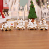 elvesmall  Plastic Train/New Wooden Christmas Ornament Merry Christmas Decoration For Home Xmas Gifts Noel Natal Navidad New Year