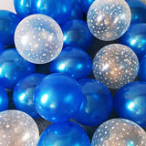 elvesmall 12pcs Ink Blue Latex Balloon Set Star Clear Pink Gold Helium Balloons Wedding Decoration Baby Shower Birthday Party Supplies