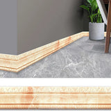 elvesmall 3D Foam Wall Edge Strip Stickers Self Adhesive Waterproof Baseboard Skirting Border Decor Wall Sticker Corner Waist Line 2.3m