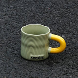 elvesmall  -  Modern Simple Coffee Ceramic Mug Milk fufu Collider with Handle Water Cup Household Breakfast Oatmeal Milk Cup