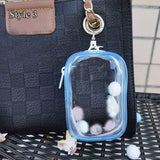 elvesmall Jewelry Organizer Transparent Storage Box Pouch Mystery Box Keychain Bag Storage Case Thicken Wallet Cute Doll Bag Organization