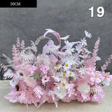 elvesmall 50Cm Diy Wedding Flower Wall Arrangement Supplies Silk Peonies Rose Artificial Floral Row Decor Marriage Iron Arch Backdrop Hot