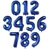 elvesmall 40Inch Dark Blue Number Foil Balloon 0-9 Digital Globos Children Birthday Party Decoration Baby Shower Toy Kids Graduation Gifts