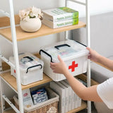elvesmall 1pc Plastic Multi-layer Domestic Medicine Box Portable Divided Medicine Storage Box Portable First Aid Box Domestic Medicine Box
