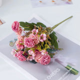 elvesmall  Artificial Flower for Home Decoration Rose Flower Bedroom Table Decoration Artificial Flowers Fake Plants Wedding Decor Gifts