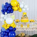 elvesmall 50PC Blue Yellow White Valentine's Day Balloons Latex Balloons Party Decoration Wedding Baby Shower Party Supplies Gender Reveal