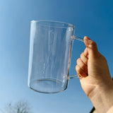 elvesmall  -  1000ml Glass Cups With Lid  And Straw Drinkware Cute Coffee Mugs Big Glasses For Drinks Water Tea  Korean Milk Juice Beer Cup