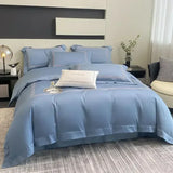 elvesmall High-end 100% Cotton Bedding Set King Size Simple White Duvet Cover Set 220x240 Simple Soft Skin Friendly Comforter Bedding Sets