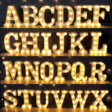 elvesmall  Creative DIY Luminous LED Letter Lights 26 English Alphabet Light for Holiday Home Wedding Birthday Christmas Party Decorations