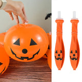 elvesmall 12inch 5Pcs Halloween Latex Balloons Pumpkin Ghost Festival Balloons Halloween Decorations Home Outdoor Halloween Pumpkin Decor