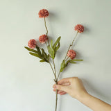 elvesmall  Artificial Flower 5 Head Dandelion False Flower 51cm Small Thorn Ball Hydrangea Simulation Plant For Home Wedding Decorations