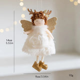 elvesmall Christmas Decoration Fabric Doll Small Figurine Pendant Plush Elk Santa Claus Snowman Christmas Tree Decorations