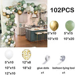 elvesmall Wedding Balloon Garland Arch Kit White Gold Confetti Latex Balloons Birthday Party Baby Shower Anniversary Decoration Globos