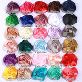 elvesmall 10Pcs 5cm 2" Large Rose Fabric Artificial Flowers for DIY Accessories Clothing Hats Shoes Decoration Headdress Wedding Bride