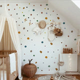 elvesmall Boho self-adhesive wall stickers wave point geometry children's bedroom home decoration stickers