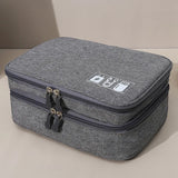elvesmall 3 Tier Portable Wire USB Line Holder Bag Travel Power Bank Earphone Line Organizer Box Mouse Charging Line Storage Ziplock Bag