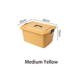 elvesmall Plastic Sundries Storage Box with Handle Large Capacity Cosmetics Toy Snack Clothes Organizer Baskets Containers Home Gadgets