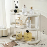 elvesmall Acrylic Perfume Storage Organizer Rack Multi-layer Doll Display Stand Holder Transparent Desktop Entryway Storage Box Organizer