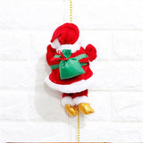 elvesmall  Electric Climbing Ladder Santa Claus Doll Toys Funny Christmas Ornaments Gift New Year Christmas Tree Hanging Home Decor Gifts