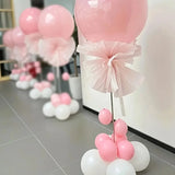 elvesmall 1/2set Metal Telescopic Rod Balloons Stand Balloon Support Column Wedding Birthday Party Decor Kids Baby Shower Ballons Holder