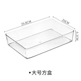 elvesmall Table Top Transparent Storage Box Book Box Cosmetic Jewelry Finishing  Lovely Student Storage Basket Acrylic Organizer Box