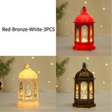 elvesmall Eid Decoration Light Eid Mubarak Lamp Ornament Islam Muslim Party Decor Supplies Ramadan Wind Lantern Decor for Home Party