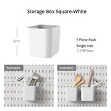 elvesmall Pegboard Wall Panels Pegboard Wall Organizer Mounting Display Diy Pegboard Kit Tool Storage Panel Board Rack Bathroom Kitchen