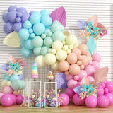 elvesmall 107pcs Macaron Color Balloon Garland Arch Kit Wedding Birthday Party Decor Ballon 1st Birthday Kids Baby Shower Latex Baloons
