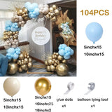 elvesmall 105Pcs Gender Reveal Balloons Arch Kit Baby Shower Decor Pink Blue Balloons Garland Decor Boy Girl 1st Birthday Party Decoration
