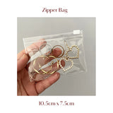 elvesmall 10/20 PCS Zipper Bag Jewelry Plastic PVC Transparent Bracelet Necklace Earrings Storage Gift Bag For Small Business Packaging