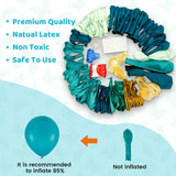 elvesmall 133Pcs Balloons Garland Arch Kit Latex Blue Green Balloons Turquoise Sequined Balloon with Butterfly Birthday Party Supply
