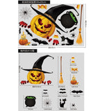 elvesmall 1Set Halloween Decora Stickers Bloody Handprint Window Door Wall Clings Poster Bloody Window Stickers Halloween Party Supplies